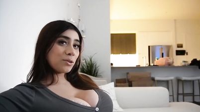 Super Busty Latina Violet Myers   Latest Netfl!x And Chill With POV Blowjob