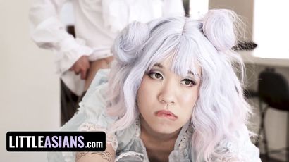 Cosplay Asian Hardcore: Skinny Pink Haired Asian Princess Craves An Afternoon Cock   Kimmy Kimm