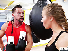 Fit Babe Nicole Aniston Is Fucked By Trainer Right On The Ring