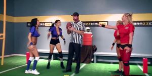 Four Hot Pornstars In The Brazzers Halftime Show II