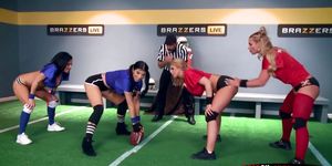 Four Hot Pornstars In The Brazzers Halftime Show II